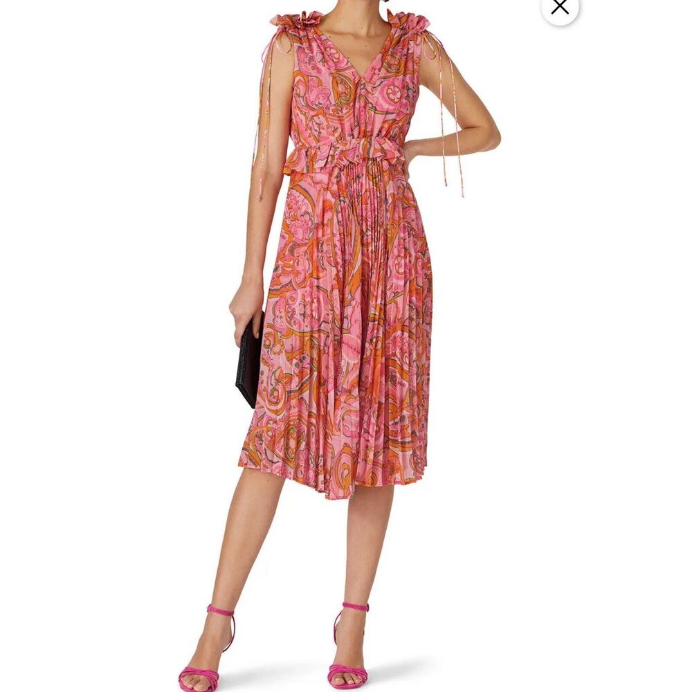$492 DELFI Collective Lilah Dress Pink Floral Size S EUC, Summer Vibes, Bohemian